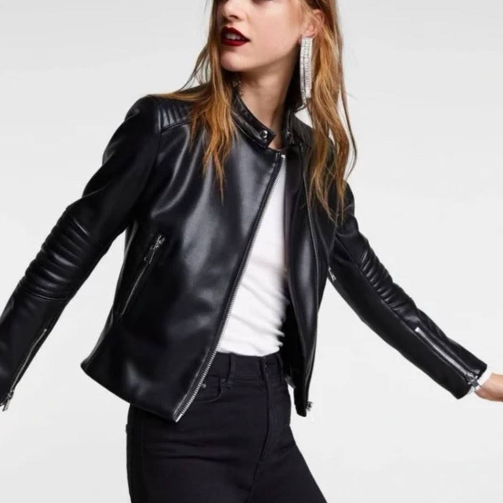 Zara Faux Leather Moto Jacket